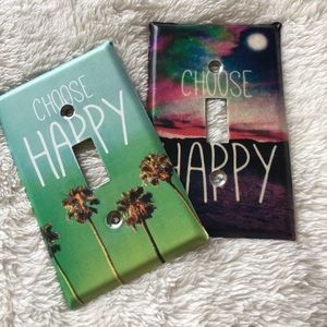 2 for 1! Choose Happy Light Switch Covers